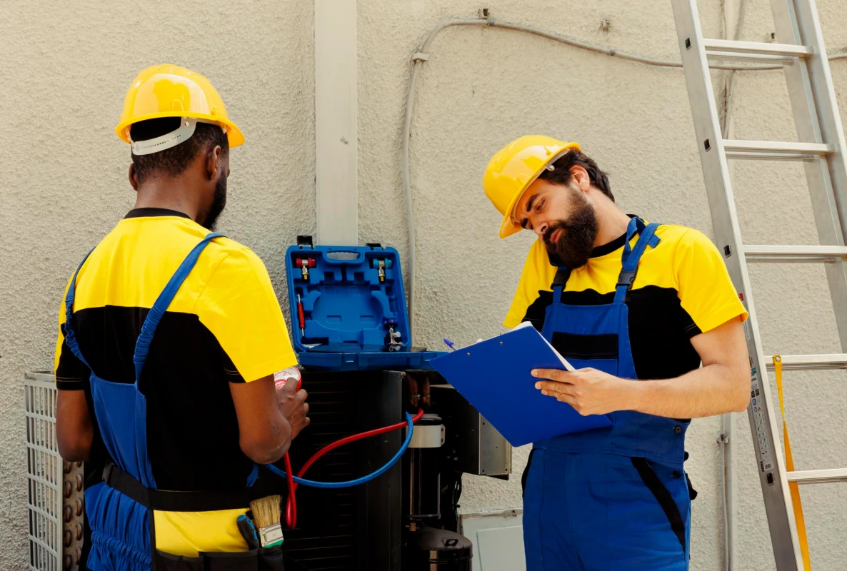 Maintenance technicians on a plant floor